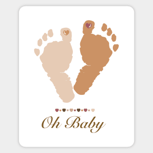 Baby foot print boho style Sticker